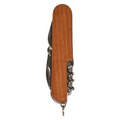 Pocket Knife - Wood - Eight Function - 3-1/2"